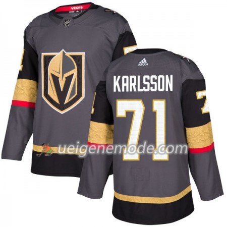 Herren Eishockey Vegas Golden Knights Trikot William Karlsson 71 Adidas 2017-2018 Grau Authentic